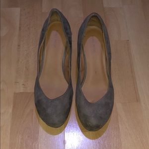 Nine West suede wedged heels